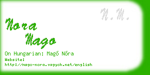 nora mago business card