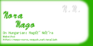 nora mago business card